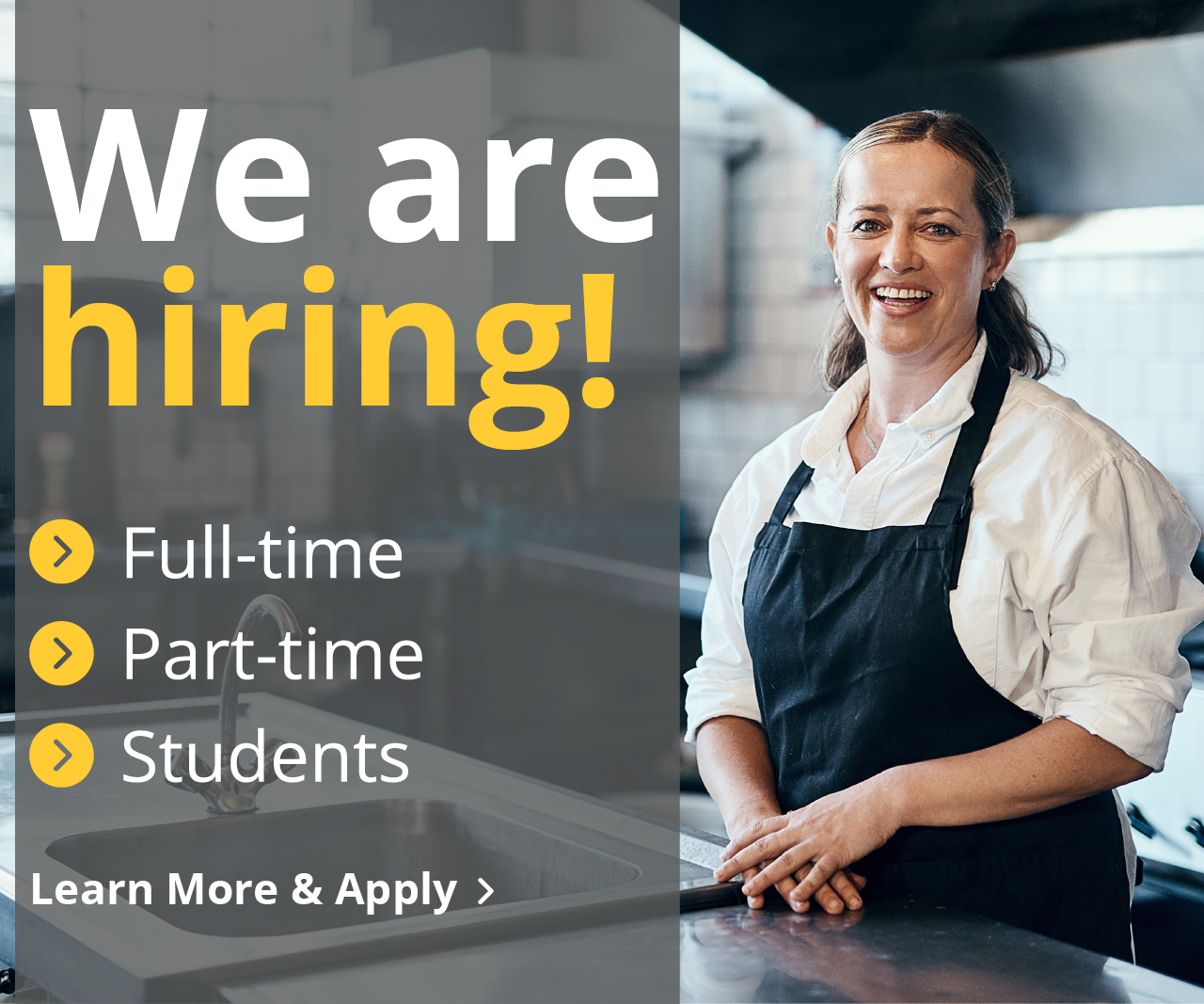 We are hiring! Full-time, part-time, and students. 