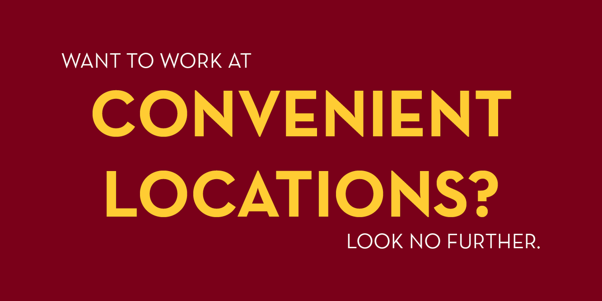Convenient work locations